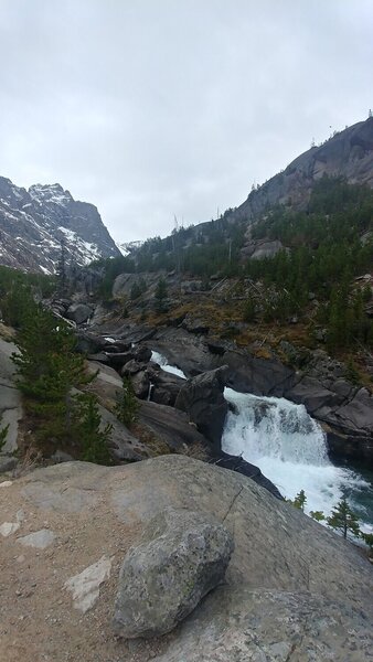 Waterfall along the trail to Elk Lake.