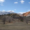 Cameron Cone (center left) in the dstance, viewed from the Garden of the Gods