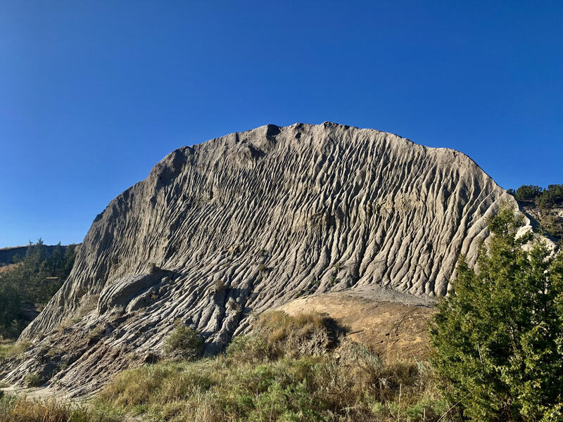 Wind carved rock formation.