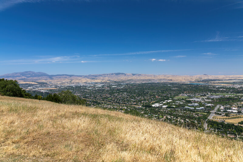 Pleasanton and Livermore from Ridgeline Trail.