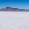 Mountains rising above the Bonneville Salt Flats.