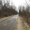 Looking south on Olentangy Trail near the Buckeye Swamp on a cold day.