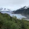 View at the end of the trail of Mendenhall Glacier.