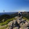 Preston Peak (arrow) from the summit of Brandy Peak.