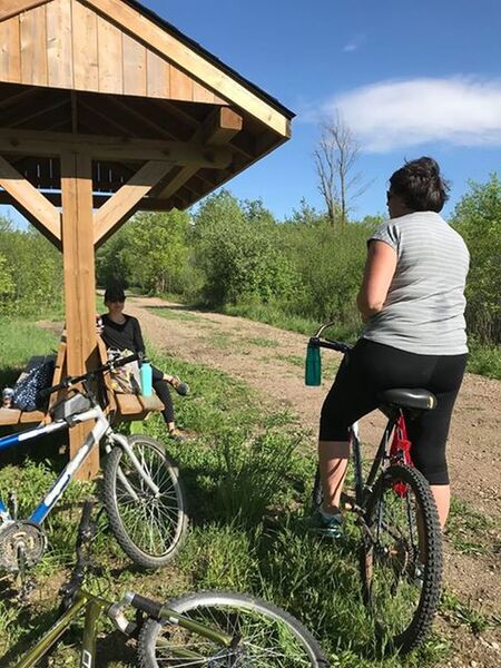 Biking the G2G Trail near Walton.