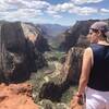 Looking down on Zion Valley