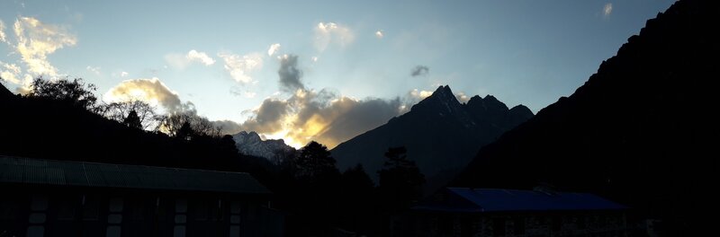 Sun set in Tengboche