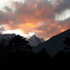 Sun set in Tengboche