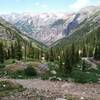 Looking back into the canyon before the Blue Lake cut.