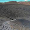 Looking down into the Cinder Cone crater.