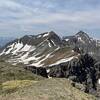 View towards Storm Peak from the top of the pass.