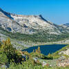 From Towerr Pass: Craig and Snow Peaks on the left, Lake Mary in the center, and Tilden Lake is just visible in the background on the right.