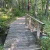 Bridge crossing a creek.