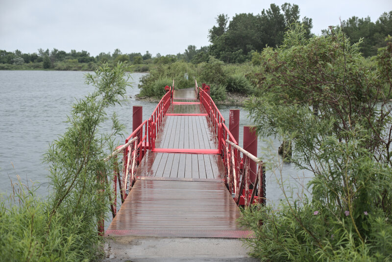 Bridge in Tommy Thompson Park.