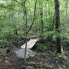 One of the new (2021) wood foot bridges on the White Trail.