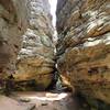 Passages between sandstone rocks at Bear Cave Trail.