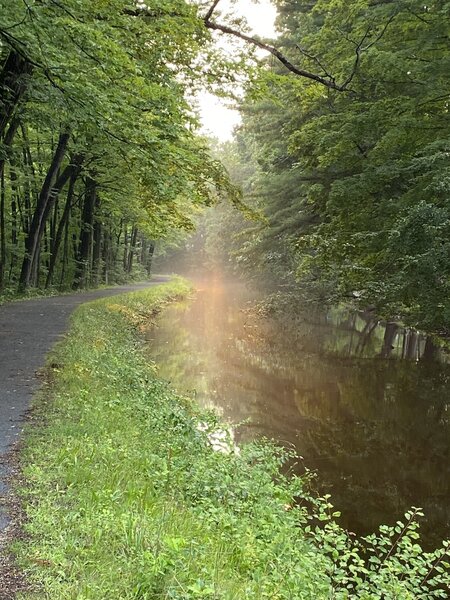 Feeder canal at sunset