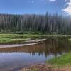 View of Boulder Lake, take time to enjoy the scenery before turning around on this out-and-back.