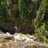 Little Wenatchee River in its gorge, seen from the north side of the river.