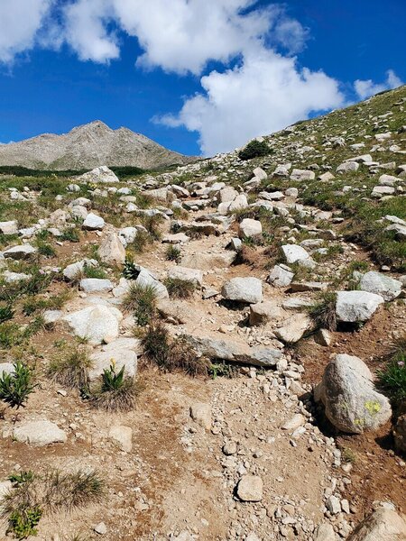 When the trail starts getting a little more rugged.