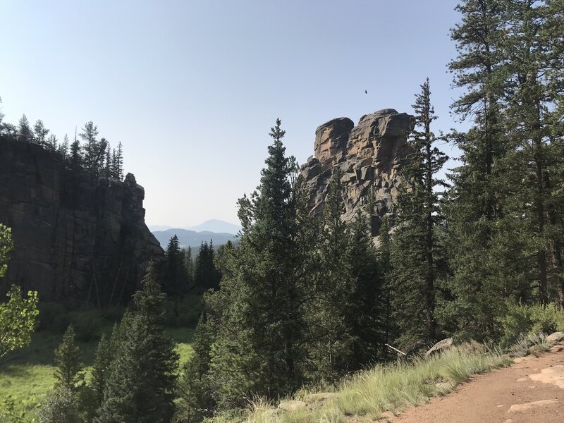 Granite outcrops.