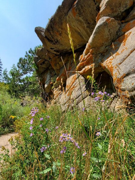 Some neat cliffs and rock outcroppings along the way.