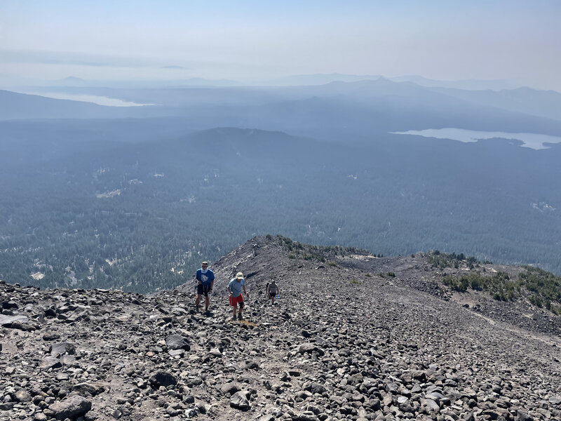 The path up to Diamond Peak.