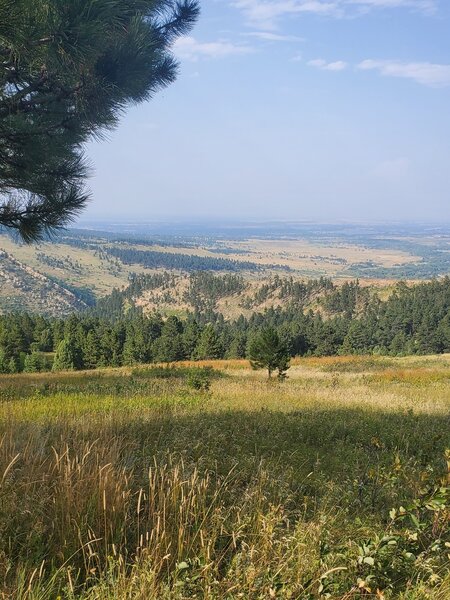 Expansive views east towards the city.