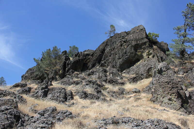 Near the top of lower Oat Hill Mine trail.