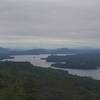 View From the peak looking North-East. Fourth Lake I believe.