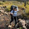 Crossing Squaw creek to head up Squaw Lake Trail.