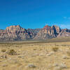 The Rainbow Mountains across the plain from Calico Hills Trail.