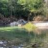 Swimming hole a mile from trailhead on US 276 S.