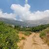 Looking back at Ehden from the trail.