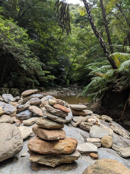 Small stacks of stones.