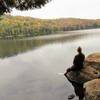 Good place to cool off the feet or swim on Deer Pond.