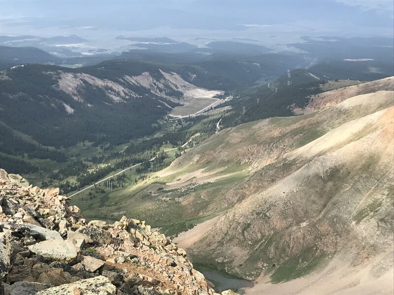 Looking back to trailhead and Iowa Gulch from Dyer.