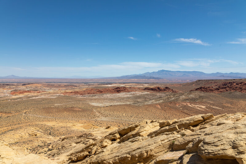 The northern boundary of Valley of Fire State Park.