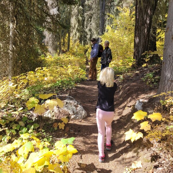 Heading up the trail.