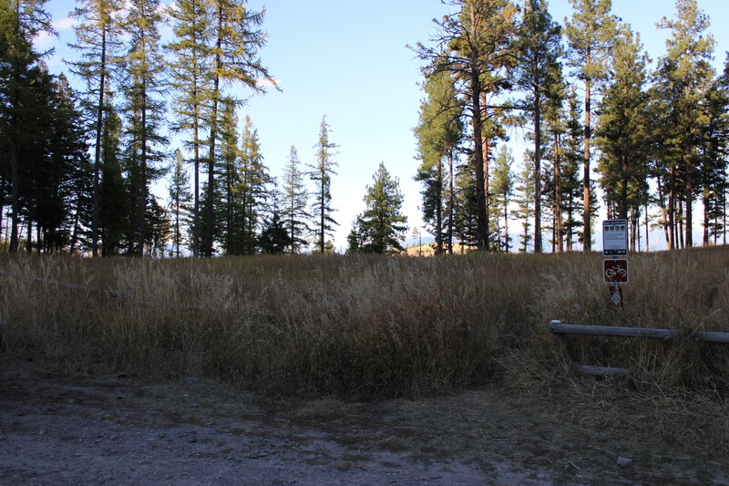 Parking area and beginning of trail.