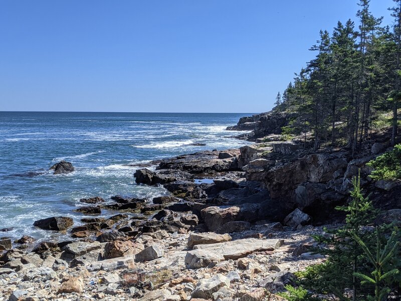 As you hike the eastern side of the loop just off the trail are incredible views of the rocky shore.