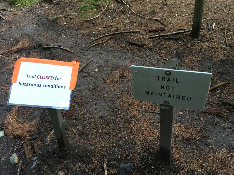 Trail closed