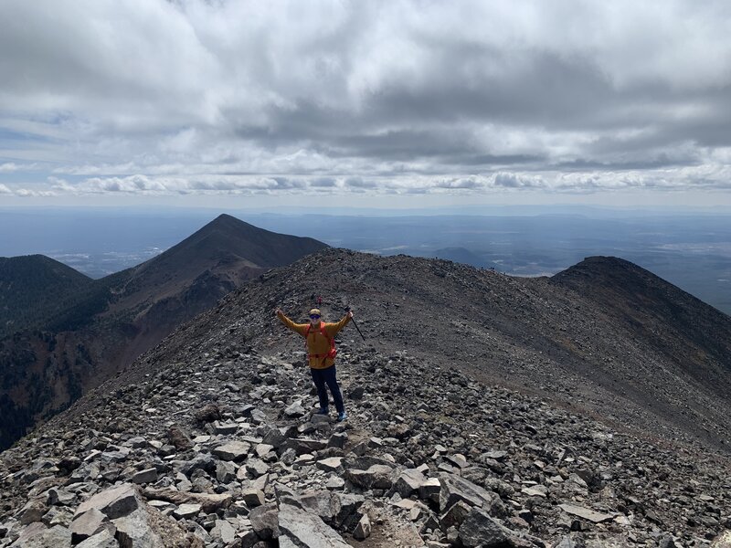 About 20ft down from the summit.