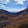 Fall in the Sangre De Cristo Range. From North Crestone Trail towards the San Luis Valley