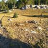 The bigger cairn marking Europe Canyon Alternate Trail Start is next to Valley LakeTrail on the north side.