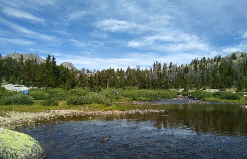 North Fork Lake's inlet creek that flows down from Lake Victor.