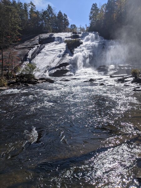 High Falls from the bend in the Little River.