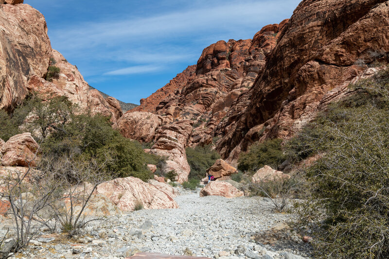 The canyon constricts fairly quickly.