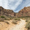 The mouth of First Creek Canyon