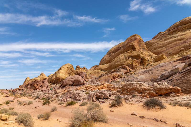 All different hues of rock on the White Domes Loop.